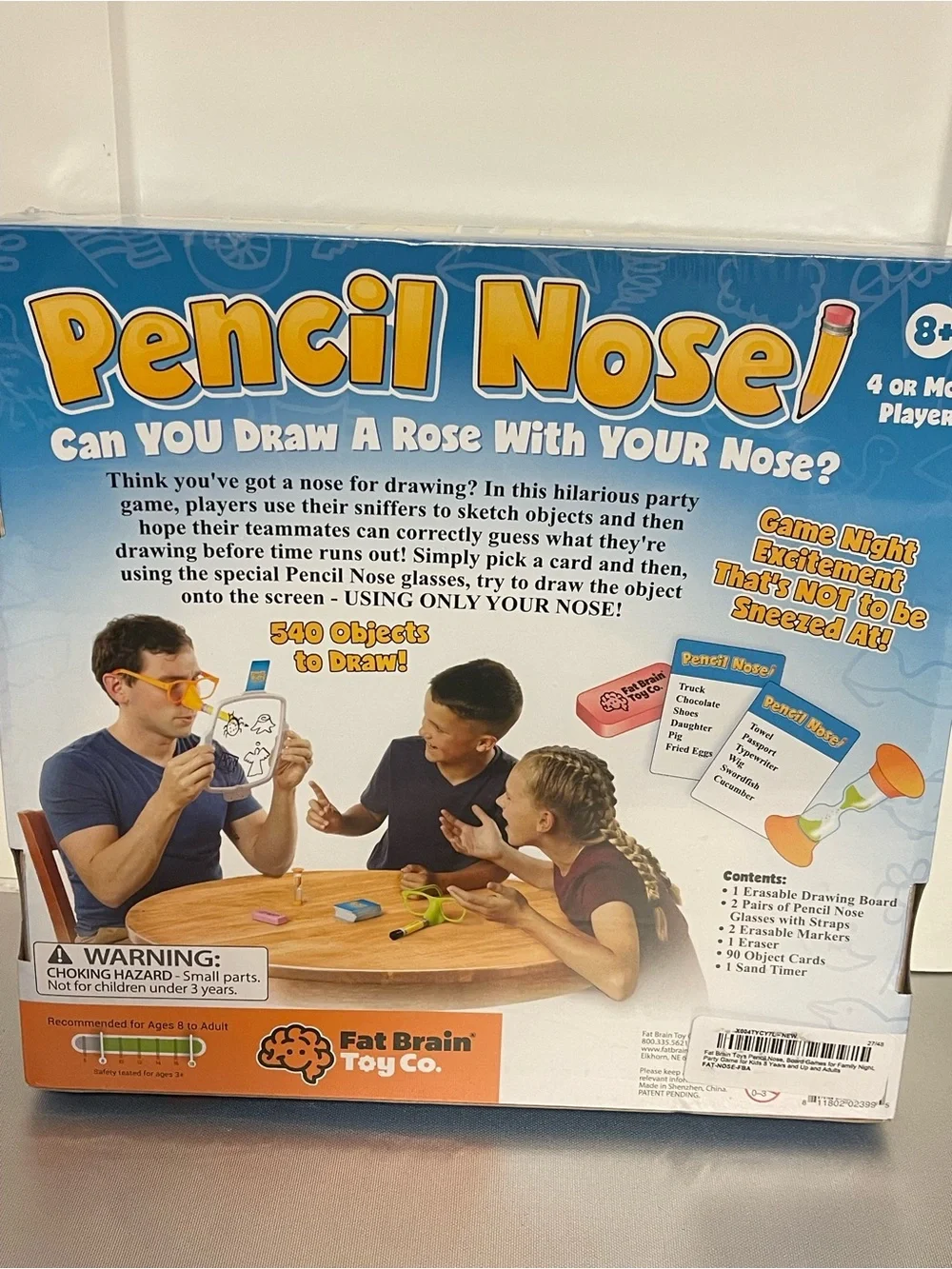 Pencil Nose Party Nose Drawing Game - Blue Box Fat Brain Toy Co New